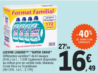 E.Leclerc Lessive liquide super croix offre