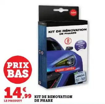 Super U KIT DE RENOVATION DE PHARE offre