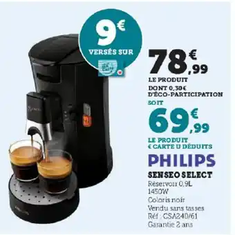 Super U SENSEO SELECT offre