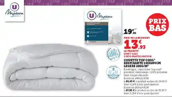 Super U COUETTE TOP COOL® RESPIRANTE 140X200CM offre