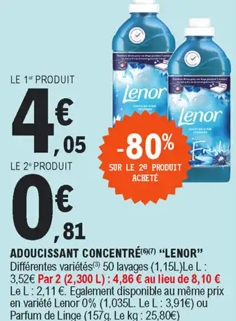 E.Leclerc Adoucissant concentré lenor offre