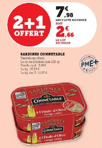Super U SARDINES CONNETABLE offre