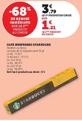 CAFE NESPRESSO STARBUCKS