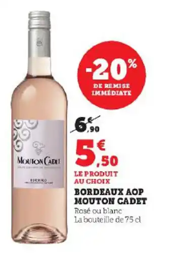 Super U BORDEAUX AOP MOUTON CADET offre