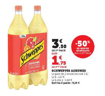 Super U SCHWEPPES AGRUMES offre