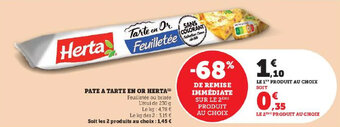 Super U PATE A TARTE EN OR HERTA offre