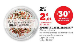 Super U APERITIF L'ATELIER BLINI offre