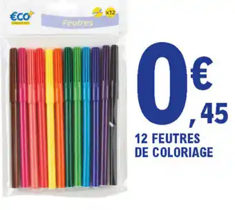 E.Leclerc 12 Feutres de coloriage offre