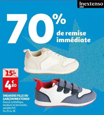 Auchan SNEAKERS FILLE OU GARÇON INEXTENSO offre
