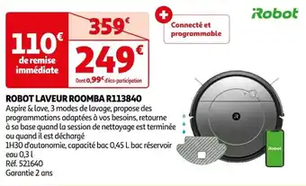 Auchan ROBOT LAVEUR ROOMBA R113840 offre