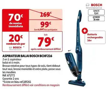 ASPIRATEUR BALAI BOSCH BCHF216