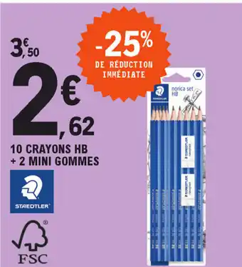 E.Leclerc 10 Crayons HB offre