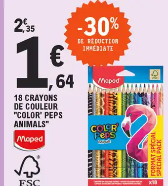 E.Leclerc 18 Crayons de couleur offre