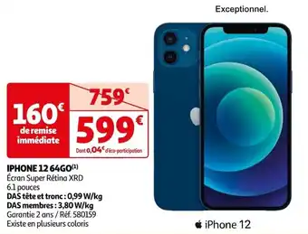 Auchan IPHONE 12 64GO offre