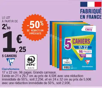 E.Leclerc 5 Cahiers offre