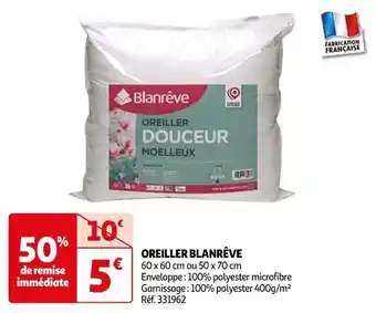 Auchan OREILLER BLANRÊVE offre