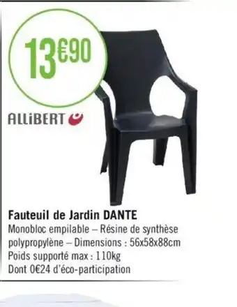 Géant Casino Fauteuil de Jardin DANTE offre