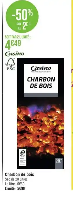 Géant Casino CHARBON DE BOIS offre