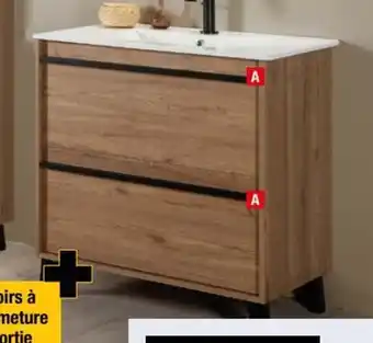 Brico Dépôt A ENSEMBLE MEUBLE 80 CM + VASQUE + MIROIR offre