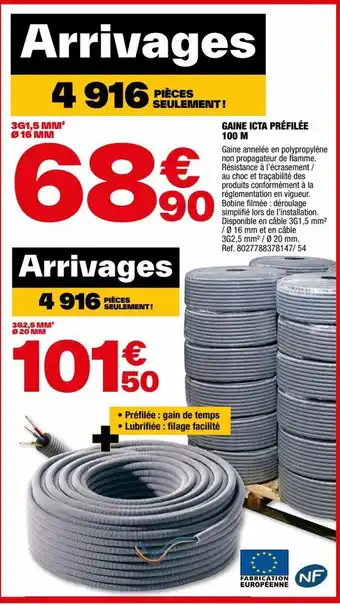 Brico Dépôt GAINE ICTA PRÉFILÉE 100 M offre