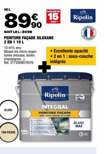 Brico Dépôt PEINTURE FAÇADE SILOXANE offre