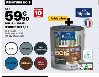 Brico Dépôt PEINTURE BOIS offre