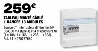 Brico Dépôt TABLEAU MONTÉ CÂBLÉ 1 RANGÉE 13 MODULES offre