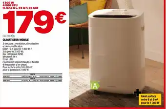 Brico Dépôt CLIMATISEUR MOBILE offre