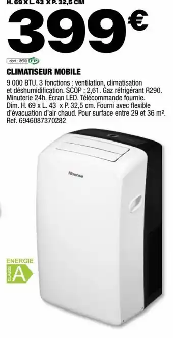 Brico Dépôt CLIMATISEUR MOBILE offre