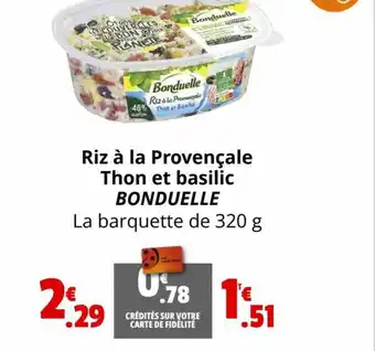 Coccinelle Express Riz à la Provençale Thon et basilic offre