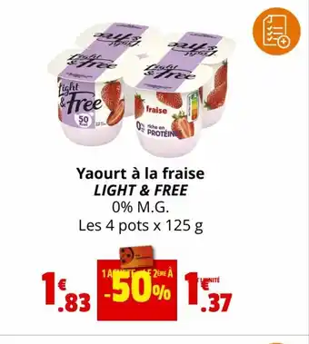 Coccinelle Express Yaourt à la fraise LIGHT & FREE offre