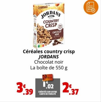 Coccinelle Express Céréales country crisp JORDANS offre