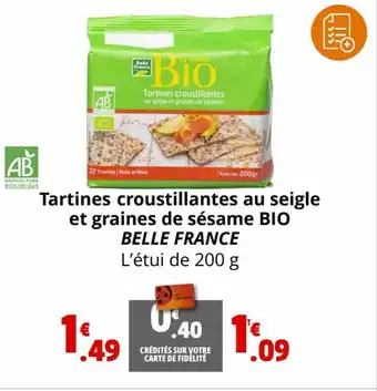 Tartines croustillantes au seigle et graines de sésame