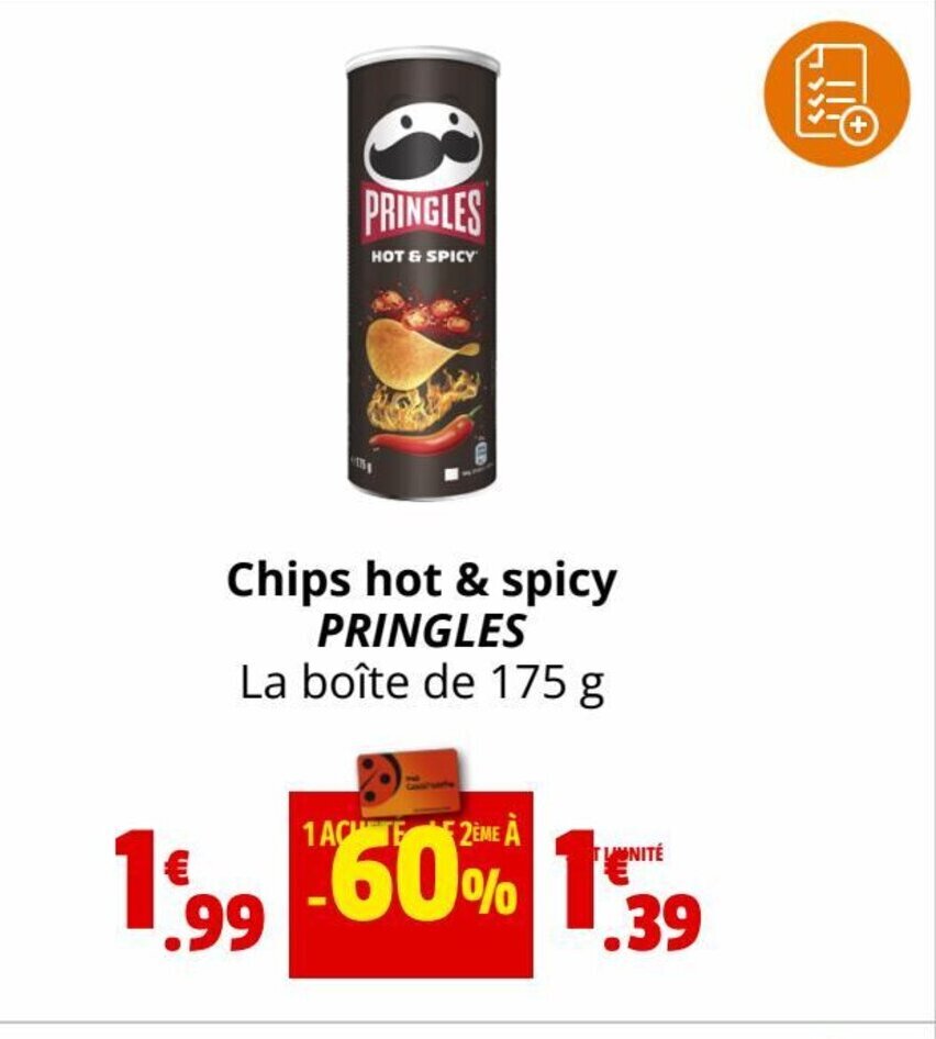 Promo Chips hot & spicy PRINGLES chez Coccinelle Express