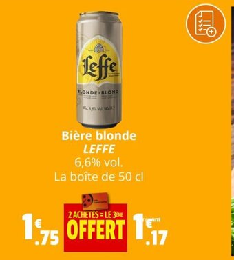 Coccinelle Express Bière blonde LEFFE offre