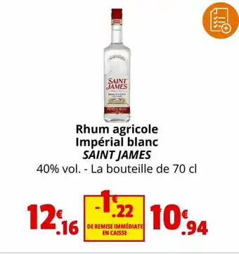 Coccinelle Express Rhum agricole Impérial blanc offre