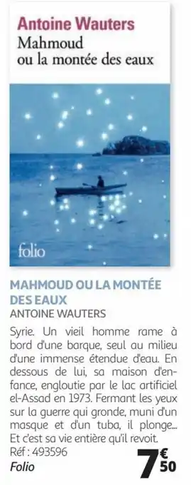 Auchan MAHMOUD OU LA MONTÉE DES EAUX ANTOINE WAUTERS offre