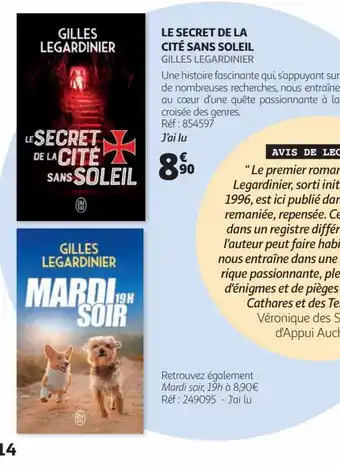 Auchan LE SECRET DE LA CITÉ SANS SOLEIL offre