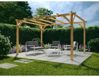 Brico Dépôt Pergola bois 3 x 4 offre