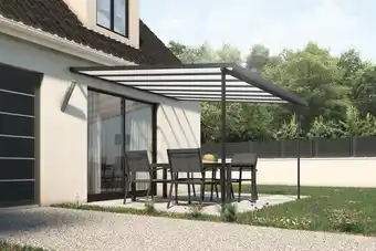 Brico Dépôt Pergola en aluminium grise - 3 x 3 m offre