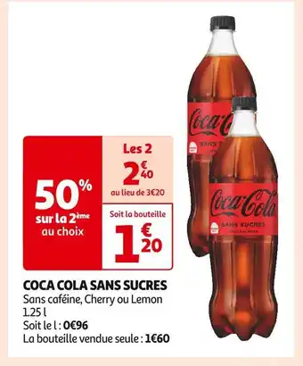 Auchan Supermarché Coca cola coca cola sans sucres offre