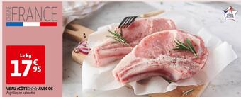 Auchan Supermarché Veau : côte avec os offre