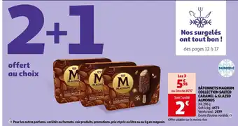 Auchan Magnum bâtonnets magnum collection salted caramel & glazed almonds offre