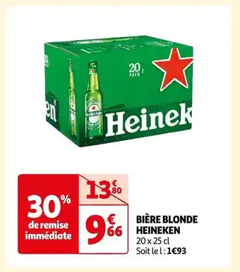 Auchan Heineken bière blonde offre