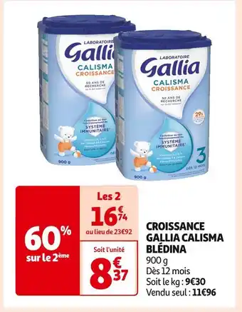 Auchan Supermarché Blédina croissance gallia calisma offre