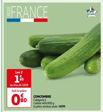 Auchan Concombre offre