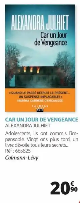 Auchan CAR UN JOUR DE VENGEANCE ALEXANDRA JULHIET offre