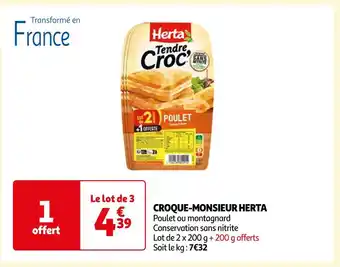 Auchan Herta croque-monsieur offre