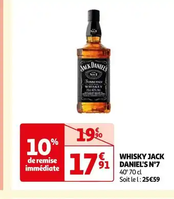 Auchan Jack daniel's whisky jack daniel's n°7 offre