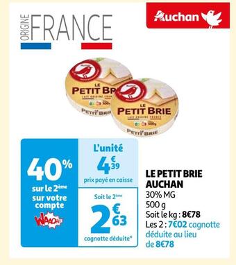 Auchan Auchan le petit brie offre